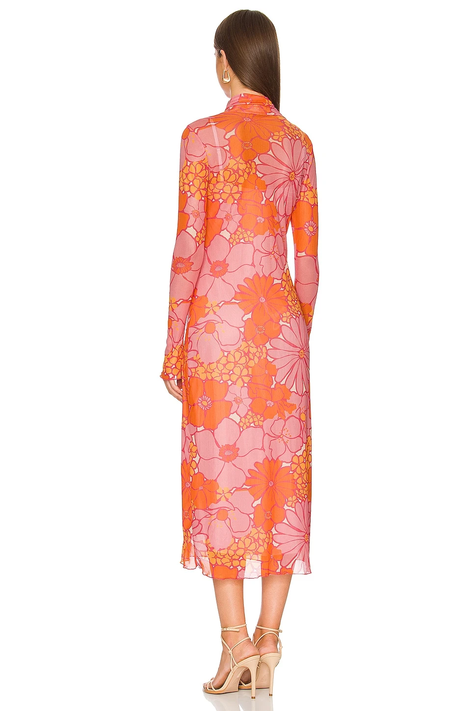 Show Me Your Mumu Daphne Turtleneck Dress Retro Garden Mesh 3 Show Me Your Mumu Daphne Turtleneck Dress Retro Garden Mesh - Image 3