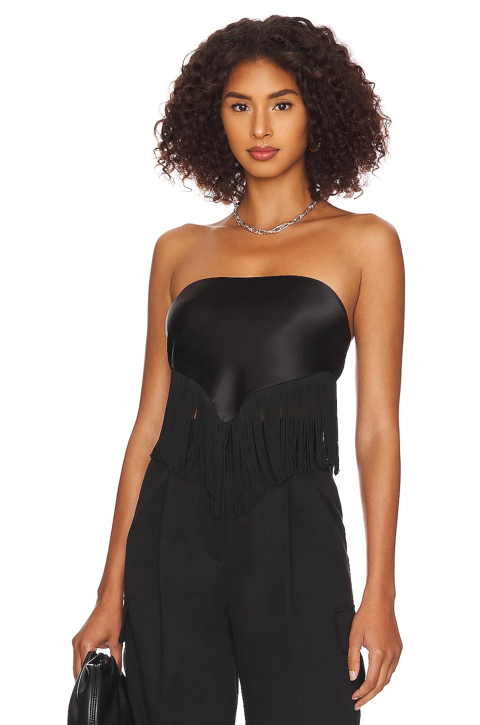 X REVOLVE Janis Fringe Top Black 1 X REVOLVE Janis Fringe Top Black