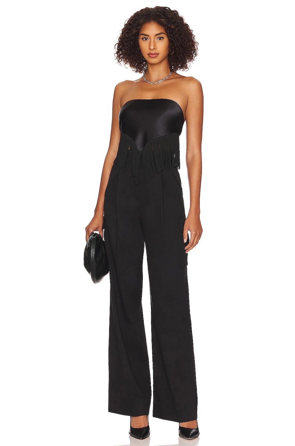 X REVOLVE Janis Fringe Top Black 4 X REVOLVE Janis Fringe Top Black - Image 4