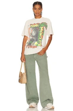 Bob Marley Sun Is Shining T-Shirt Washed White -Fashion Clothing SIXF MS8W V4