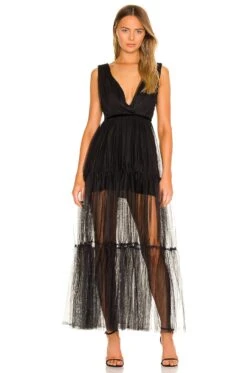 Chloe Tulle Dress Red -Fashion Clothing SLEE WD80 V1