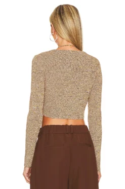 Solid & Striped The Molly Cardigan Espresso, Marigold & Eggshell -Fashion Clothing SLST WK8 V3