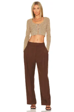 Solid & Striped The Molly Cardigan Espresso, Marigold & Eggshell -Fashion Clothing SLST WK8 V4