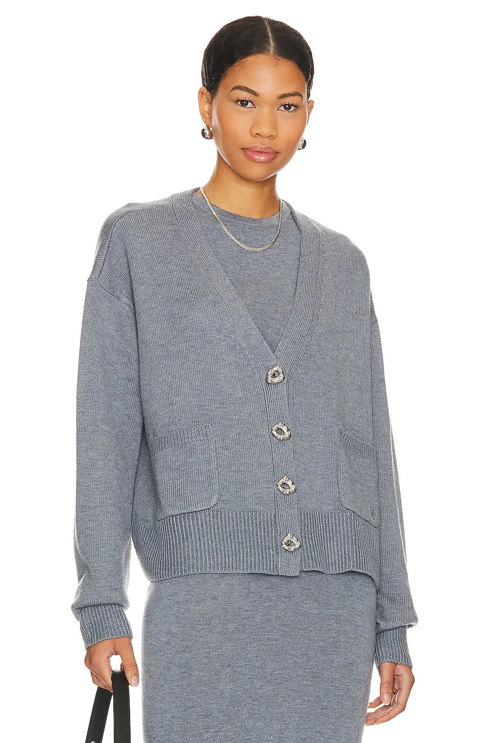 Song Of Style Sammie Cardigan Charcoal Grey 2 Song Of Style Sammie Cardigan Charcoal Grey - Image 2