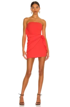 Andria Strapless Mini Dress Red -Fashion Clothing SPDW WD1700 V1 1
