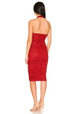 Kelise Halter Midi Dress Red 6 Kelise Halter Midi Dress Red -Fashion Clothing SPDW WD1833 V3