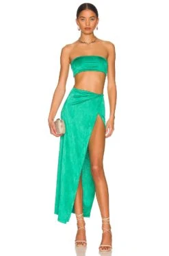 Karolyna Maxi Skirt Set Teal
