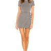 Gwinne Jersey Wrap Dress Dark Heather Grey