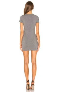 Gwinne Jersey Wrap Dress Dark Heather Grey 7 Gwinne Jersey Wrap Dress Dark Heather Grey -Fashion Clothing SPDW WD384 V3