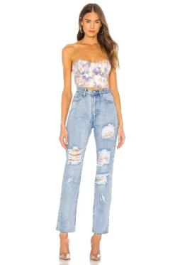 Ramona Straight Jean Light Wash -Fashion Clothing SPDW WJ22 V4