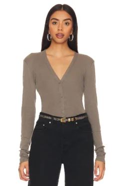 Splendid Ava Cardigan Olive Brown