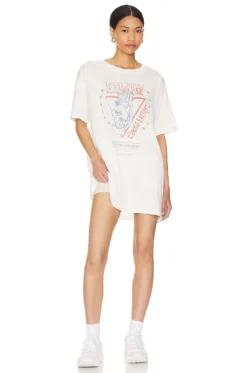 American Beer Wolf Oversized Tee White -Fashion Clothing TLAU WS291 V4