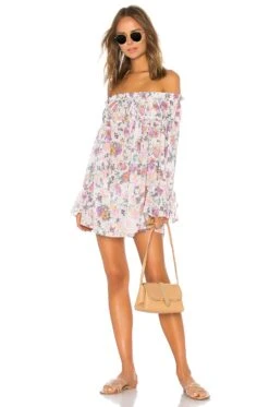 Brogan Mini Dress Forget Me Not Floral 8 Brogan Mini Dress Forget Me Not Floral -Fashion Clothing TULA WD539 V1