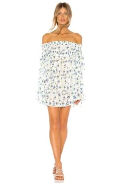 Brogan Mini Dress Forget Me Not Floral 9 Brogan Mini Dress Forget Me Not Floral -Fashion Clothing TULA WD820 V1 1