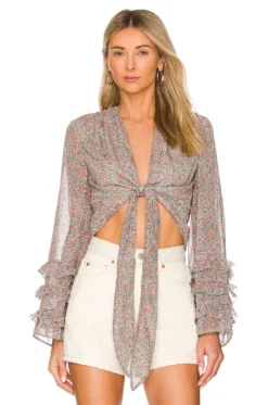 Tatum Tie Top In Julian Floral Jullian Floral