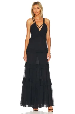 ULLA JOHNSON Agathe Maxi Dress Midnight