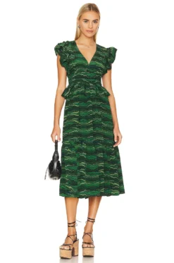 ULLA JOHNSON Bendetta Dress Peacock
