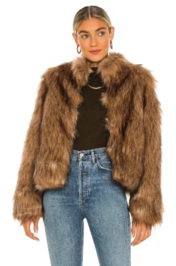 Unreal Faux Fur Delish Jacket Mocha