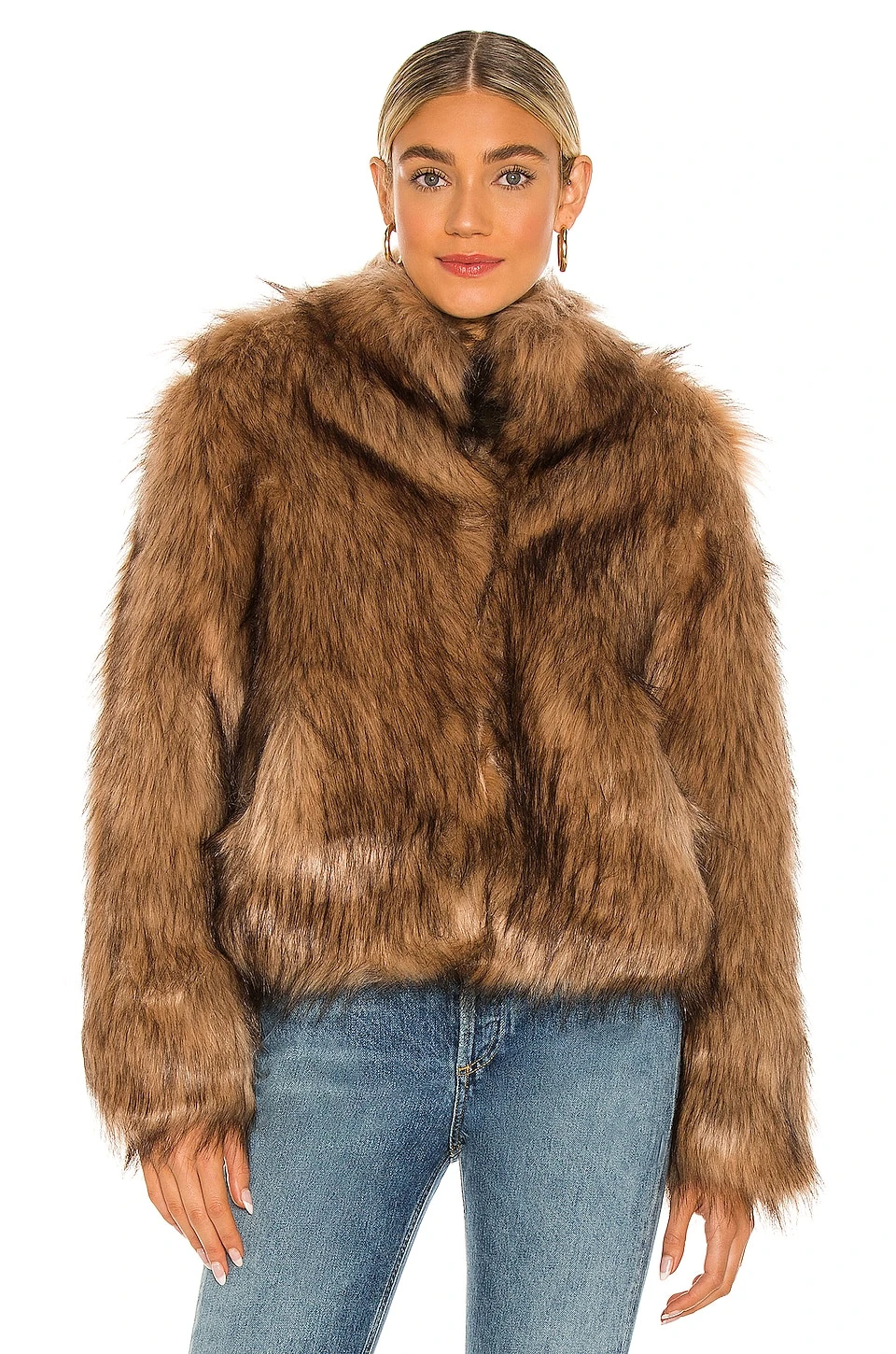 Unreal Faux Fur Delish Jacket Mocha 2 Unreal Faux Fur Delish Jacket Mocha - Image 2