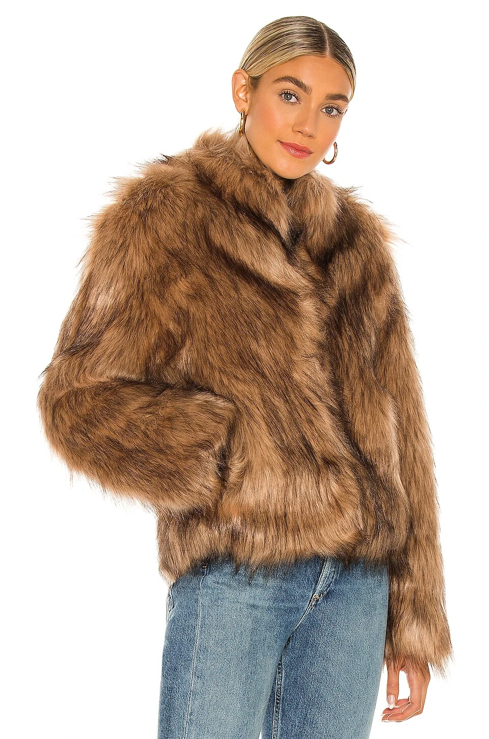 Unreal Faux Fur Delish Jacket Mocha 3 Unreal Faux Fur Delish Jacket Mocha - Image 3
