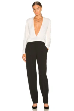 Deep V Neck White 7 Deep V Neck White -Fashion Clothing VAUR WK8 V4