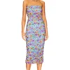 Veronica Beard Quiana Dresss Lake Blue Multi