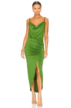 Veronica Beard Biava Dress Forest Army