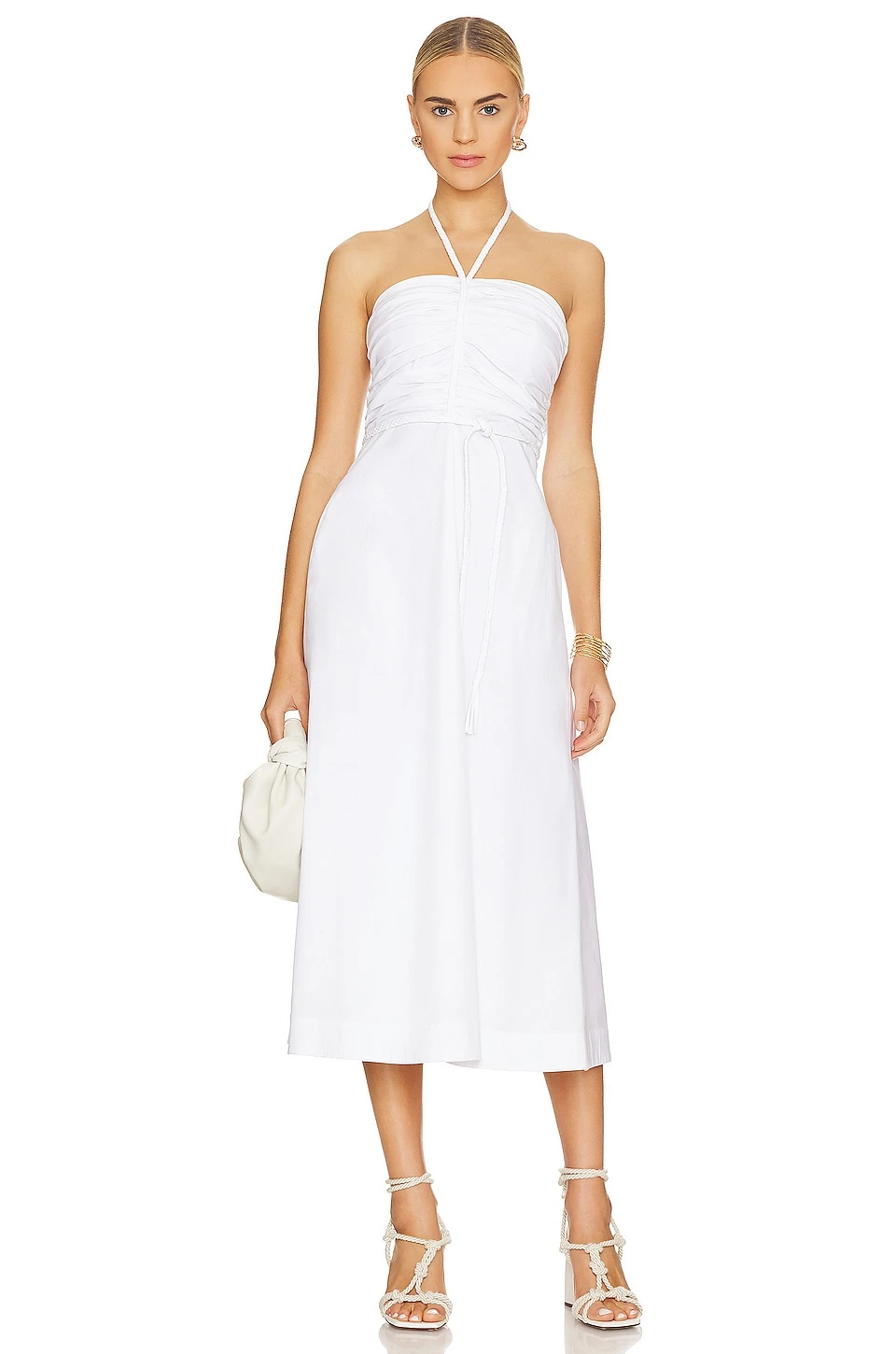 Veronica Beard Tucker Dress White 1 Veronica Beard Tucker Dress White