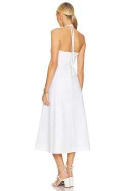 Veronica Beard Tucker Dress White 5 Veronica Beard Tucker Dress White -Fashion Clothing VBRD WD127 V3