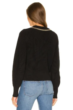 Veronica Beard Wara Pullover Black 6 Veronica Beard Wara Pullover Black -Fashion Clothing VBRD WK29 V3