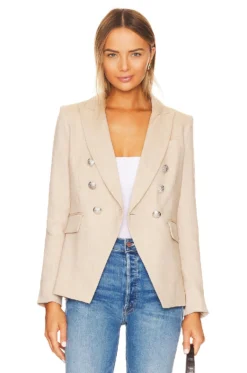 Veronica Beard Miller Dickey Jacket Khaki Melange