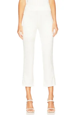 Paul Pants White Mini Floral Brocade