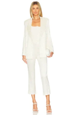 Paul Pants White Mini Floral Brocade -Fashion Clothing VCHP WP1 V4