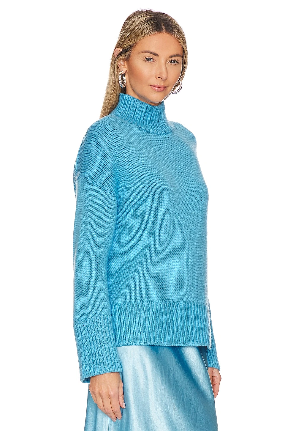 Vince Rib Mock Neck Sweater Fountain 2 Vince Rib Mock Neck Sweater Fountain - Image 2