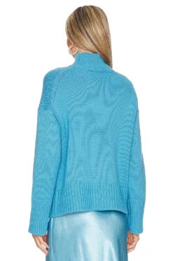 Vince Rib Mock Neck Sweater Fountain 6 Vince Rib Mock Neck Sweater Fountain -Fashion Clothing VINCE WK527 V3