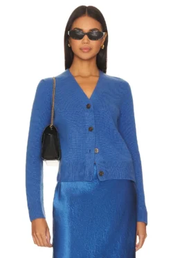Vince Flat Placket Cardi Riverine