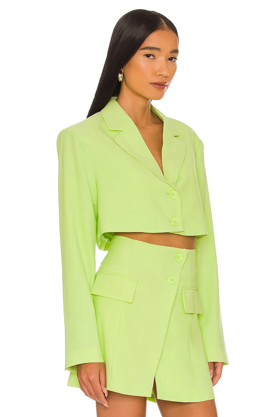 Cropped Blazer Sharp Green 2 Cropped Blazer Sharp Green - Image 2