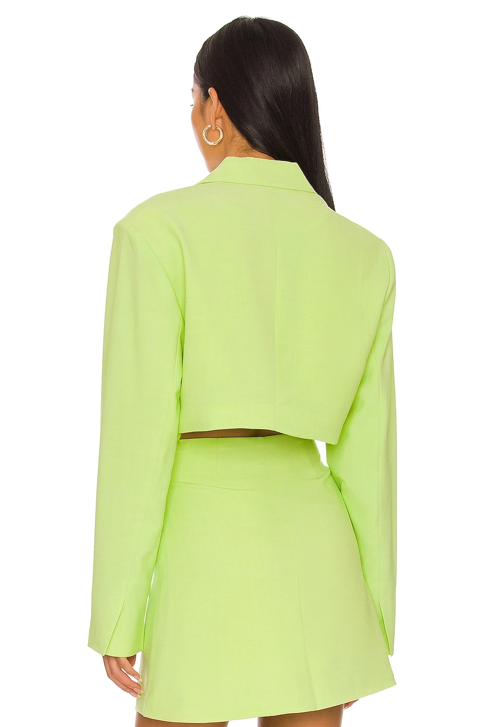 Cropped Blazer Sharp Green 3 Cropped Blazer Sharp Green - Image 3