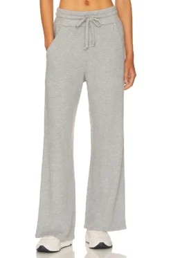 Wideleg Stroll Sweatpant Heather Grey